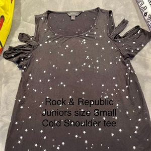 Rock & Republic Asymmetrical Cold Shoulder Top